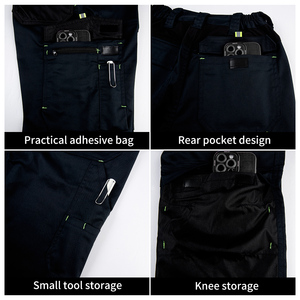 High Quality Safety <strong>Elasticity</strong> Workwear <strong>Trousers</strong> with Detachable Pockets Custom Logo Size Safety <strong>Work</strong> Clothes Pants - Product Image 4