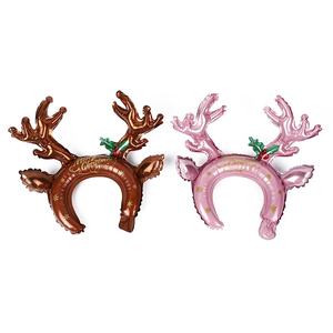 Bandeau de bois de noël ballons en feuille de <span class=keywords><strong>film</strong></span> d'aluminium pour la décoration d'événement d'anniversaire de fête en gros - Product Image 1