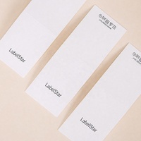 Étiquettes personnalisées découpées pour chaussettes, fond blanc, texte noir, cartes d'emballage imprimables pour chaussettes, pour présentation en magasin