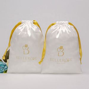 Wholesale Custom Logo Fashion Satin Jewelry Dust <b>Pouch</b> <b>Drawstring</b> Bag - Product Image 2