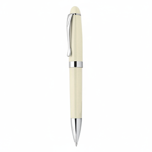 Penna a Sfera in Metallo Bianco con Meccanismo a Scatto, Personalizzabile con Logo, per Eventi Sportivi e Promozionali - Product Image 2