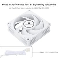 Thermalright TL-B8W White Computer Case Cooling Fans 4pin PWM PC Radiator Processor Fan pour Bureau