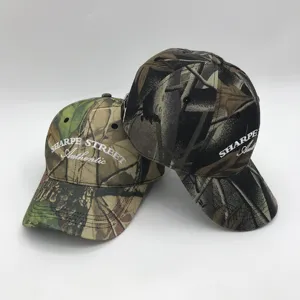 Hot Sell Men Adult 6 Panel Blank Light Adult Camo Hat Forest Camouflage Hunting Cap Outdoor Hat Real Tree Caps