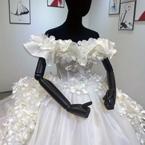 Vestidos de Novia Extravagantes y Elegantes con Flores 3D, Vestidos de Novia de Gala Wm70 - Product Image 6