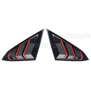 Civic Car Side Rear <b>Window</b> Louver Shutter <b>Cover</b> Glossy Black Red Style for Honda Civic 10th Gen 2016-2020 Car Accessories - Product Image 6