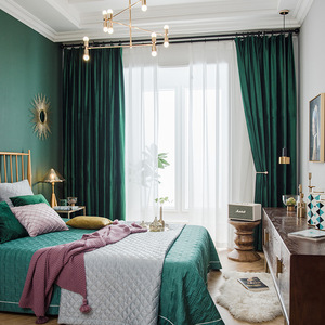 Leichter Luxus schall dichter französischer Samt vorhang Nordisches einfaches Schlafzimmer Wohnzimmer, das moderne Vorhänge beschattet - Product Image 5