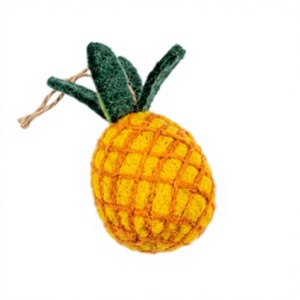 Handmade 100% Certified Wool <b>Pineapple</b> <b>Ornament</b> Small Eco-Friendly Traditional Wall Hanging Christmas Decoration Trendy Garland - Product Image 3