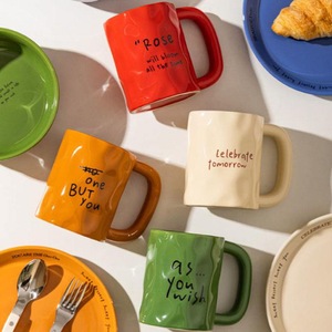 <span class=keywords><strong>Taza</strong></span> de Café de Cerámica Estilo Nórdico, <span class=keywords><strong>Taza</strong></span> 3D Pintada a Mano con Esmalte de Color Sólido, Personalizable con <span class=keywords><strong>Texto</strong></span>, <span class=keywords><strong>Taza</strong></span> de Té Minimalista para Oficina - Product Image 2