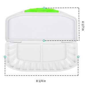 XinyiArt <span class=keywords><strong>Palette</strong></span> ronde en plastique argenté à 16 compartiments, hermétique et <span class=keywords><strong>facile</strong></span> à transporter, pour aquarelle et acrylique - Product Image 2