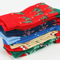 Chaussettes fantaisie pour hommes, personnalisées, écologiques, pour les fêtes de Noël, avec des motifs de Père Noël, de rennes et de pain d'épices