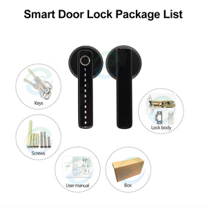Classic Aluminum Electronic Smart <strong>Door</strong> Handle Lock with Fingerprint Password WiFi Tuya TTLock App Keyless Entry Glass <strong>Door</strong> Cloud - Product Image 4