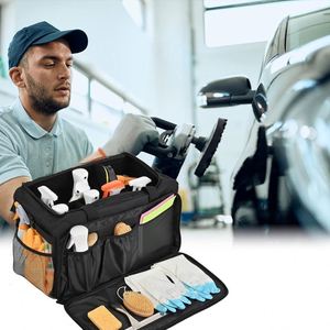 Muestras gratuitas de productos de limpieza: Bolsa organizadora con ruedas y asa para productos de limpieza, para el hogar y lavado de autos - Product Image 4
