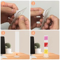 Support de moniteur en acrylique transparent pour tableau de notes, fixation d'écran, support de rappel de messages et de notes autocollantes pour bureau