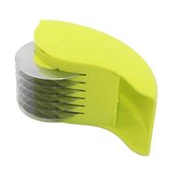 Nieuw Ontwerp Handleiding Groentesnijder Roestvrij Staal Ui Knoflook Noodle Kruid Roller Snijder Veilig Plastic Handvat Voor In Blokjes Snijden