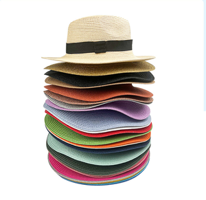 Vente en gros Chapeau de soleil unisexe pour femmes et hommes tendance Chapeaux de paille tendance pour la <span class=keywords><strong>plage</strong></span> Chapeau de groupe de jazz Chapeau de cow-boy Fedora Casquette de gangster - Product Image 3
