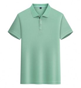 Chemises polo pour hommes avec logo personnalisé, manches courtes, décontractées, avec bande à la base, coupe classique, t-shirts en tricot uni, promotion, cadeau - Product Image 3