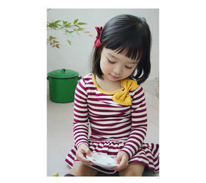 เดรสสั้นขายส่ง ชุดเดรสลำลองแขนยาวสำหรับเด็กผู้หญิงรุ่นล่าสุด สีแดง จากซัพพลายเออร์จีน - Product Image 2