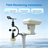 Station météo multi-paramètres extérieure RS485 Modbus-RTU pour la mesure de la vitesse du vent, de la température et de l'humidité, idéale pour les projets solaires et la surveillance des villes intelligentes