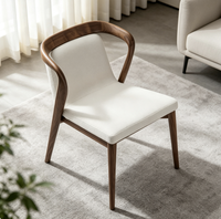 Chaise de salle à manger moderne en bois durable et écologique avec dossier solide pour la maison, le salon, l'appartement, la villa, l'hôtel