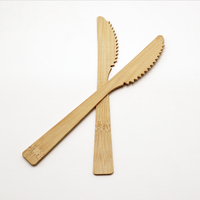 Couteaux en bambou écologiques pour restaurant et cuisine domestique, logo et taille personnalisés, couteau jetable