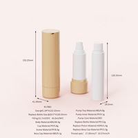 Flacon Airless Choebe de Haute Qualité avec Pompe à Lotion PP+ABS, Emballage Airless à Double Paroi, Flacon Cosmétique Rechargeable en Soie