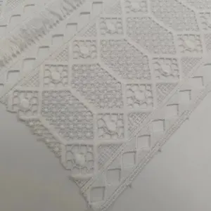 Luxury Design Polyester Bridal Water Soluble Lace 3d Tassels Guipure Embroidery Fabrics For Wedding Dress