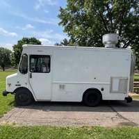 Camionnette alimentaire rétro électrique, chariot de vente ambulante pour café, glaces, hot-dogs, camion de vente ambulante vintage
