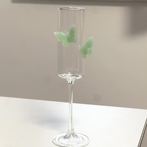 <strong>Wholesales</strong> Ins Decorative butterfly Glass <strong>champagne</strong> Cup Creative Cocktail Glass Water Cup - Product Image 6