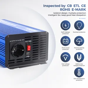 Power Dc 12V 24V 48V To Ac 110V 220V 230V 240V 1000W 2000W 3000W Outhome Solar/car/appliance Off Grid Pure Sine Inverter