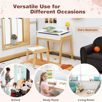 Ensemble table et chaises modernes en bois pour enfants pour dessiner et lire pour le salon des enfants