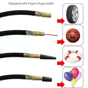 Compresseur d'air pour voiture robuste 12V à double cylindre avec manomètre pour voiture et moto - Product Image 5