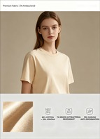 T-shirt Homme 240g en Coton Mélangé Sorona 7A Antibactérien, Personnalisable avec Logo, Grande Taille, Manches Courtes, Unisexe