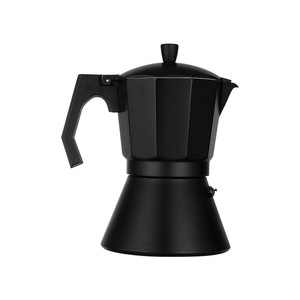<span class=keywords><strong>Cafetière</strong></span> Moka en aluminium noir, style italien, octogonale, avec soupape de sécurité - Product Image 3