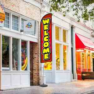 2.5*11.5 FT Welcome High Quality Custom Feather <b>Flags</b> Beach <b>Flag</b> for Beach Party and Advertising Promotions - Product Image 5