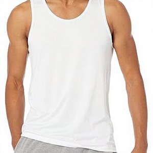 Active Mens <b>Mesh</b> Tank <b>Top</b> Breathable Sleeveless Gym Shirt Quick Dry Workout Eco-Friendly High Street Polyester/Cotton - Product Image 1