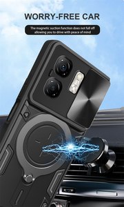 Pour Infinix Smart 10 Plus / Smart 9 / Hot 50i étui Protection d'objectif de caméra coulissante 360 rotatif béquille téléphone armure coque arrière - Product Image 3