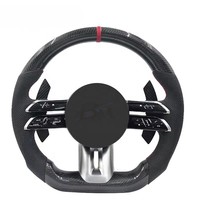 Kit de Conversión del Sistema de Conducción para Automóviles Benz Clase A, B, C, E y Clase S, Volante Deportivo de Cuero y Fibra de Carbono Estilo AMG