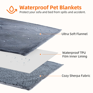 Coperta per cani impermeabile di lusso Nobleza M 100X75cm morbida soffice coperta per animali domestici lavabile a tenuta stagna per cani - Product Image 2