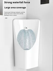 Küçük Daire Köşe Sensörlü Pisuar Seramik Üçgen Duvara Monte Sifonsuz Temassız Manuel Kombine Tuvalet Otel Kullanımı İçin - Product Image 2