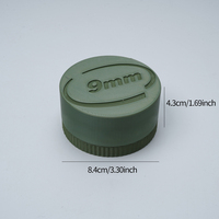 Boîte de rangement pour balles de 9 mm en plastique, capacité de 25 munitions, conception avec couvercle à vis, petite taille de poche, portable