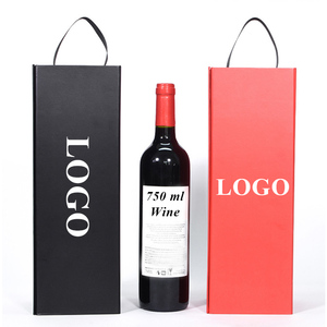 Đen trắng đỏ biểu tượng tùy chỉnh có thể gập lại rượu giấy bao bì Hộp quà tặng - Product Image 2