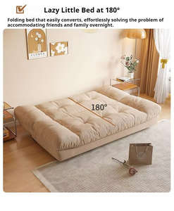 Offre Spéciale Chine Vendeur Futon Click Clack Tissu Nuageux 3 Siège Canapé Cum Lit Dormir Pliable Canapé-Lit en Bois pour Salon - Product Image 4