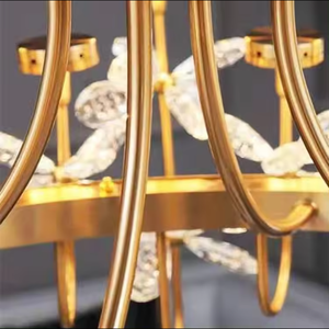 Décoration de maison salon chambre à coucher nordique moderne cristal pièces fleur K9 lustre en cristal - Product Image 4