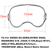Casque de moto universel bouclier à bulles visière lentille casque de motocross lunettes rétro Moto motard cyclisme lentille pour casque ouvert