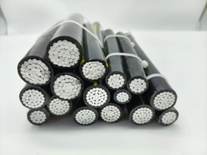 ABC CAA-Y 3x120 + N70 ASTM B LV ligne couverte AL + AAAC XLPE câble Service Drop 4 noyaux Phase + neutre sans éclairage EESCABLE - Product Image 2