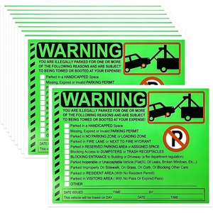 Etiquetas Adhesivas para Violaciones de Estacionamiento al por Mayor, Paquete de 500 Rollos, Texto de Advertencia Personalizado para Gerentes de Propiedades y Departamentos de Seguridad - Product Image 1