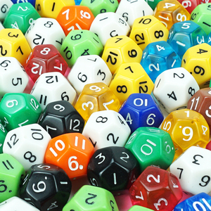 Usine directe, fabrication sur mesure, dés en acrylique vert, jaune, rouge, 6, 12, 16, 100 faces, ensemble de dés colorés pour de nombreux jeux de société - Product Image 2