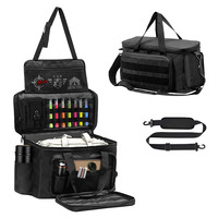 Sac de patrouille tactique personnalisé OEM, grande capacité, organisateur de siège de voiture avec plusieurs poches, bandoulière amovible pour le bureau et l'extérieur