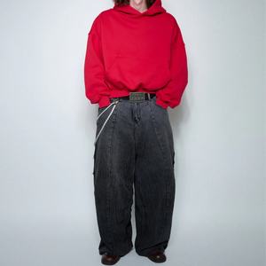 Hoodie vierge de qualité supérieure, coupe ample, en coton épais 400/500 g/m², molleton surdimensionné, fabricant de hoodies personnalisés, hoodie court lourd - Product Image 3