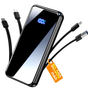 พาวเวอร์แบงค์พกพา <span class=keywords><strong>50000mAh</strong></span> สายในตัว ชาร์จเร็ว 22.5W PD 6 ช่องจ่ายไฟ/2 ช่องรับไฟ หน้าจอ LED แสดงผล USB-A/USB-C สำหรับ <span class=keywords><strong>iPhone</strong></span> 12-17 - Product Image 1
